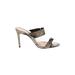 Schutz Heels: Gold Snake Print Shoes - Women's Size 9 - Open Toe