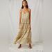 Free People Dresses | Free People Midnight Dance Maxi Dress. Color: Light Grey Combo | Color: Gold/Gray | Size: S