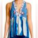 Free People Tops | Free People Dream Darlin' Baby Doll Empire Waist Tank Sz L | Color: Blue/Pink | Size: L