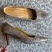 Gucci Shoes | Authentic Gucci Italian Made Snakeskin Neutral Pumps With Block Heel, Size 9 | Color: Brown/Tan | Size: 9