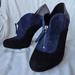 Nine West Shoes | Nine West Platform Zip Heels | Color: Black/Blue | Size: 8.5