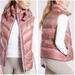 Athleta Jackets & Coats | Athleta Lofty Down Packable Puffer Goose Down Vest Outdoor Blush Pink Small | Color: Pink | Size: S