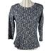 J. Crew Tops | J.Crew Women's Sz M Black Floral Lace Peplum 3/4 Sleeve Blouse Career 07962 | Color: Black | Size: M