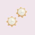 Kate Spade Jewelry | Kate Spade New York Flying Colors Bezel Stud Earrings | Color: Gold/White | Size: Os