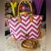 Dooney & Bourke Bags | Euc: Dooney & Bourke Chevron Satchel In Pink | Color: Pink/White | Size: Os