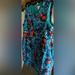 J. Crew Dresses | J Crew Floral Blue And Coral Tulip Dress Sz 16 | Color: Blue | Size: 16