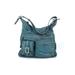 Cole Haan Leather Shoulder Bag: Pebbled Teal Print Bags