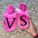 Victoria's Secret Shoes | - Victoria Secret Slippers Pink Fuzzy Size Small | Color: Pink | Size: 5.5