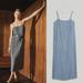 Madewell Dresses | Madewell The Goldie Dress In Pliss Midi Dress Color Teapot Blue Size 00 | Color: Blue/Gray | Size: 00