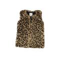 Cherokee Faux Fur Vest: Gold Leopard Print Jackets & Outerwear - Kids Girl's Size Large