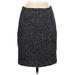 Banana Republic Casual Skirt: Gray Tweed Bottoms - Women's Size 6