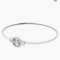 Michael Kors Jewelry | Michael Kors Silver-Tone Pave Logo Skinny Bangle Bracelet | Color: Silver | Size: Os