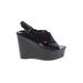 Dolce Vita Wedges: Black Solid Shoes - Women's Size 9 - Peep Toe