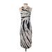 Young Fabulous & Broke Casual Dress - Sheath High Neck Sleeveless: Silver Tie-dye Dresses - Women's Size Small