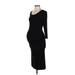 Isabel Maternity Cocktail Dress - Party Scoop Neck Long sleeves: Black Print Dresses - Women's Size Small