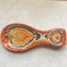 Anthropologie Kitchen | Anthropologie 8 Inch Hand Painted Spoon Rest Paisley Boho India Hanging Ceramic | Color: Orange/Yellow | Size: Os