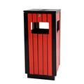 WAOCEO Trash Cabinet Large Steel Wood Trash Can Outdoor Municipal Health Community Environmental Trash Can Trash Hideaway (Color : B)