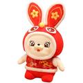 Toyvian 4pcs Year of The Rabbit Mascot Stuffed Rabbit 2023 Chinese New Year Figure Desktop Rabbit Doll Zodiac Rabbit Mascot Plush Stuffed Toy Rabbit Doll Toy Bunny New Year Items Pp Cotton