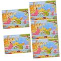 ibasenice 5 Sets Children's Jigsaw Puzzle Toy Kids Puzzles Jigsaw Puzzles for Kids Ages 3-5 Puzzle Toddler Cat Puzzle Floor Puzzles for Kids Ages 3-5 Toddler Puzzle Paper Tray Preschool Girl