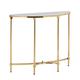ZZBFHH Entryway Console Tables, Marble Table Top with Stainless Steel Frame, Sofa Tables for Living Room, Gold