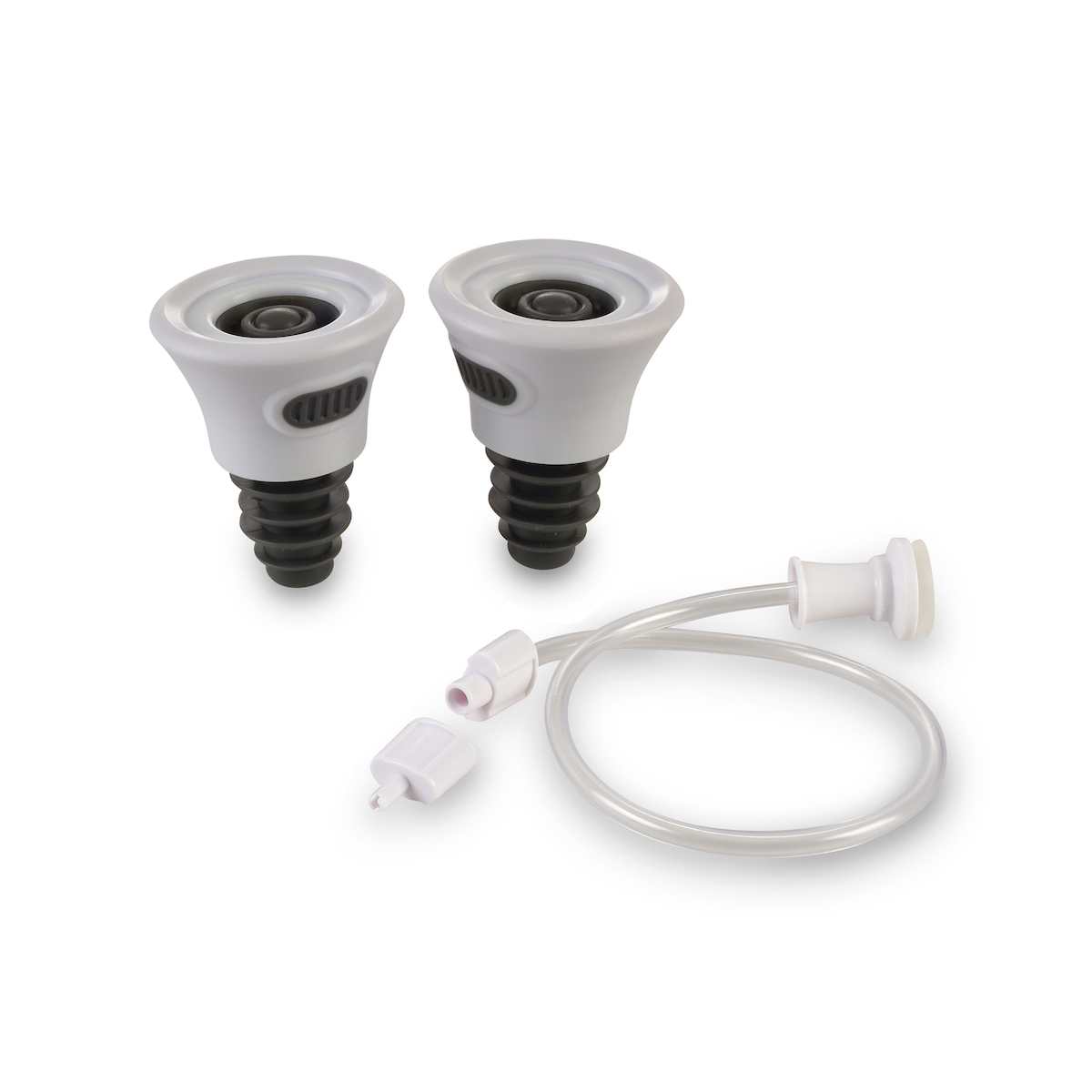 Solis Vakuum-Weinflaschenverschlüsse, 2 Stück, inklusive Schlauchanschluss-Set Image