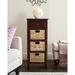 Michaela Cherry Side Table, with Storage Drawers, 15" x 11.8" x 35.8",