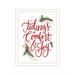 Tidings Of Comfort & Joy 1 White Framed Print Wall Art