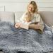 Handmade Chunky Knitted Weighted Blanket, Breathable and Soft