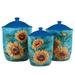 Certified International Golden Sunflowers Set of 3 Canisters