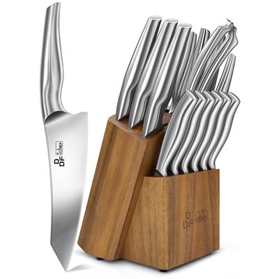 Kitchen Knife Set with Block, 16 PCS Knife Set for Kitchen with Block Japanese Stainless Steel, Ultra Sharp Chef Knife Set