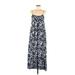 Forever 21 Casual Dress - Maxi: Blue Acid Wash Print Dresses - Women's Size Medium