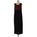Coldwater Creek Casual Dress - Midi: Black Color Block Dresses - Women's Size 12