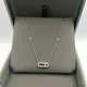 Luxe Bijoux Collier en argent Sterling 925 Collier Femme Un Collier Pendentif Zircon Coulissant