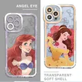 Coque de téléphone princesse Disney Ariel pour Apple iPhone coque souple transparente iPhone 11