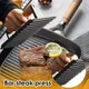 Presse de cuisson lestée en fonte ustensiles pour griller la viande le bœuf avec poignée