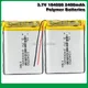 3.7V Volts 2400mah Batterie Rechargeable 104050 Li-ion Polymère Li Po Batteries Pour Lampe Solaire