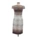 Lela Rose Casual Dress - Sheath: Gray Argyle Dresses - Women's Size 10