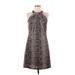 INC International Concepts Casual Dress - A-Line: Gray Snake Print Dresses - Women's Size Medium