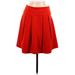 Maeve Casual Skirt: Red Solid Bottoms - Women's Size 8