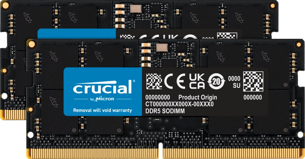 Crucial CT2K16G56C46S5 Speichermodul 32 GB 2 x 16 GB DDR5 5600 MHz ECC Image