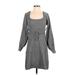 Venus Casual Dress - Sweater Dress: Gray Marled Dresses - Women's Size Small