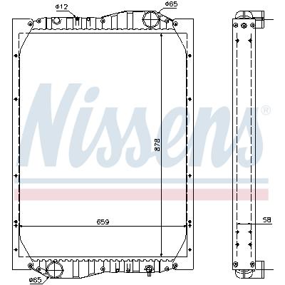 NISSENS Kühler, Motorkühlung Universal mit Ölkühler 69601A Image
