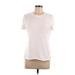 INC International Concepts Short Sleeve T-Shirt: White Tops - Women's Size Large