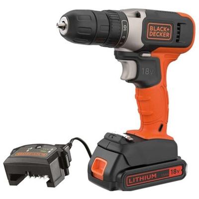 Black&decker - black+decker Werkzeug - 18V Akku-Bohrmaschine, 1x 1,5 Ah Akku, Ladegerät BCD001C1-QW Image