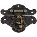 Sjlerst - Antique Embossing Latch Haspe Verschluss Lock Holz Case Hasp Latch Kleine Box Hardware