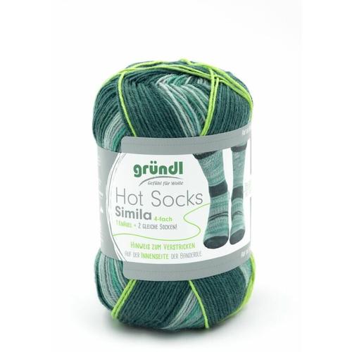 Sockenwolle Hot Socks Simila 100 g grün-mint-blau-flieder-lindgrün Sockenwolle - Gründl