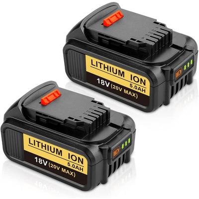 Pdstation - 2 Stück 5.0Ah 18V xr Li-Ion DCB200 Ersatzakku DCB182 DCB184 mit LED-Ladeanzeige Image