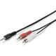 Digitus AK-510300-015-S Klinke / Cinch Audio Anschlusskabel [1x Klinkenstecker 3.5 mm - 2x Cinch-Ste