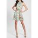 Romana Floral Pleated Chiffon Minidress