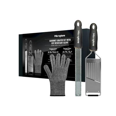 Microplane »Gourmet Grater Set with Glove« 46020+45044+34027 Reiben Set mit Handschuh